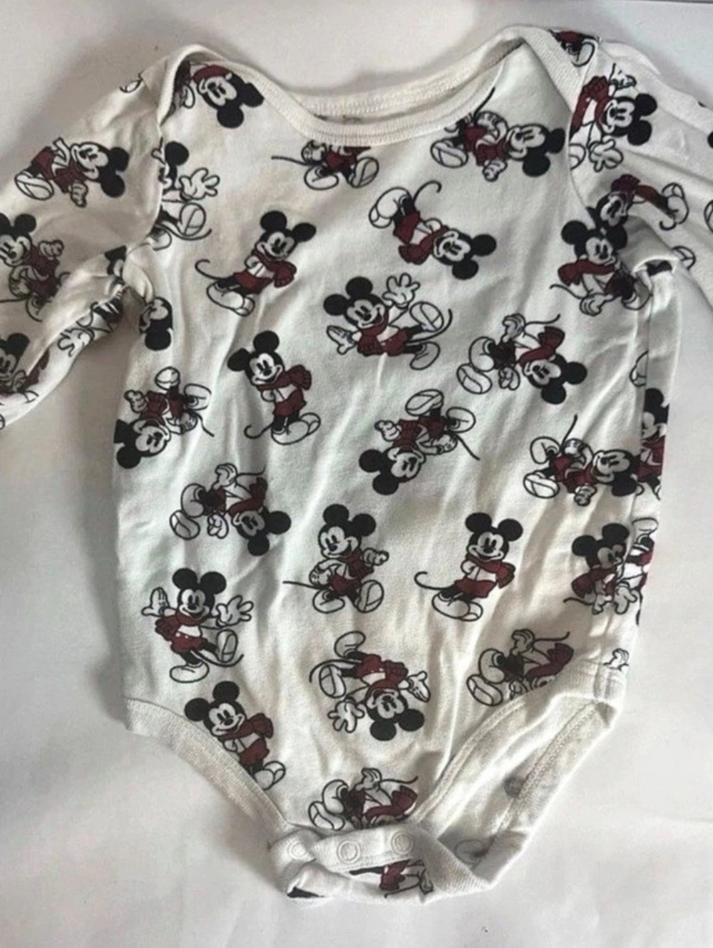 9M Jumping Beans Disney Mickey Mouse Bodysuit 9 Months White Black Red